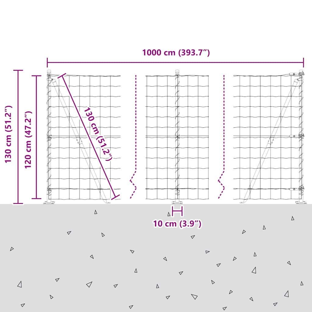 Plot s sloupkem Šedá 1,2 x 10 m Ocel - obrázek 15