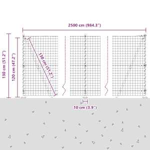 Evropský plot s betonovou základnou 25 x 1,2 m Šedá Síťovina - obrázek 15