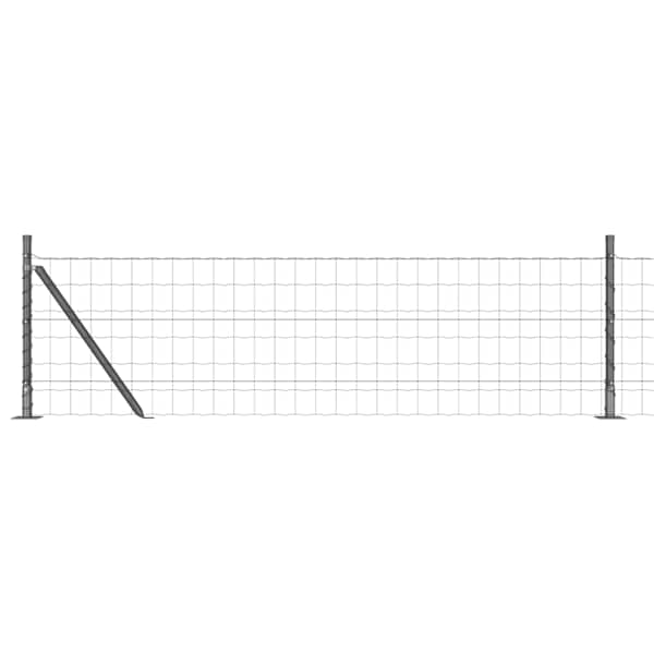 vidaXL Euro Aiandus Betoon Alusel 50 x 0,4 m PVC-kaetud teras Hall