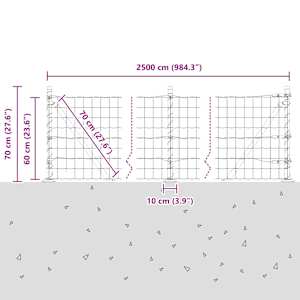 Euro plot s betonovým podstavcem 25 x 0,6 m Ocel potažená PVC - obrázek 15