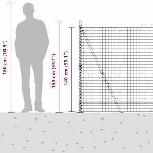 Evropský plot s betonovou základnou 10 x 1,4 m Pozinkovaná ocel - obrázek 17