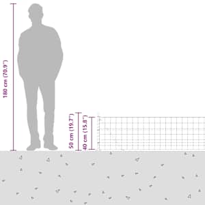 Plot s sloupkem Stříbrná 0,4 x 10 m Ocel - obrázek 17