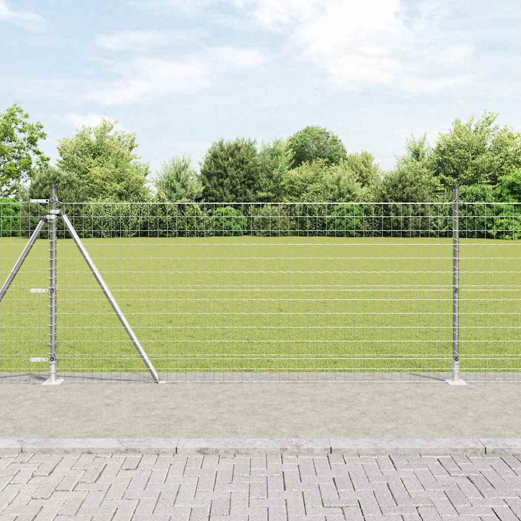 Euro Hegn med 13 Flangede Stolper 0.8x25 m Galvaniseret Stål