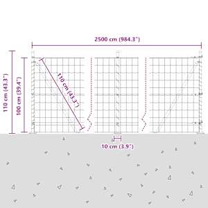 Zahradní euro plot s betonovým základem 25 x 1 m Stříbrná - obrázek 15
