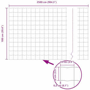 Evropský plot s betonovou základnou 25 x 1 m Pozinkovaná ocel - obrázek 16