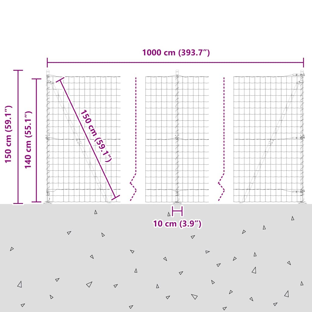 Plot s sloupkem Stříbrná 1,4 x 10 m Ocel - obrázek 16