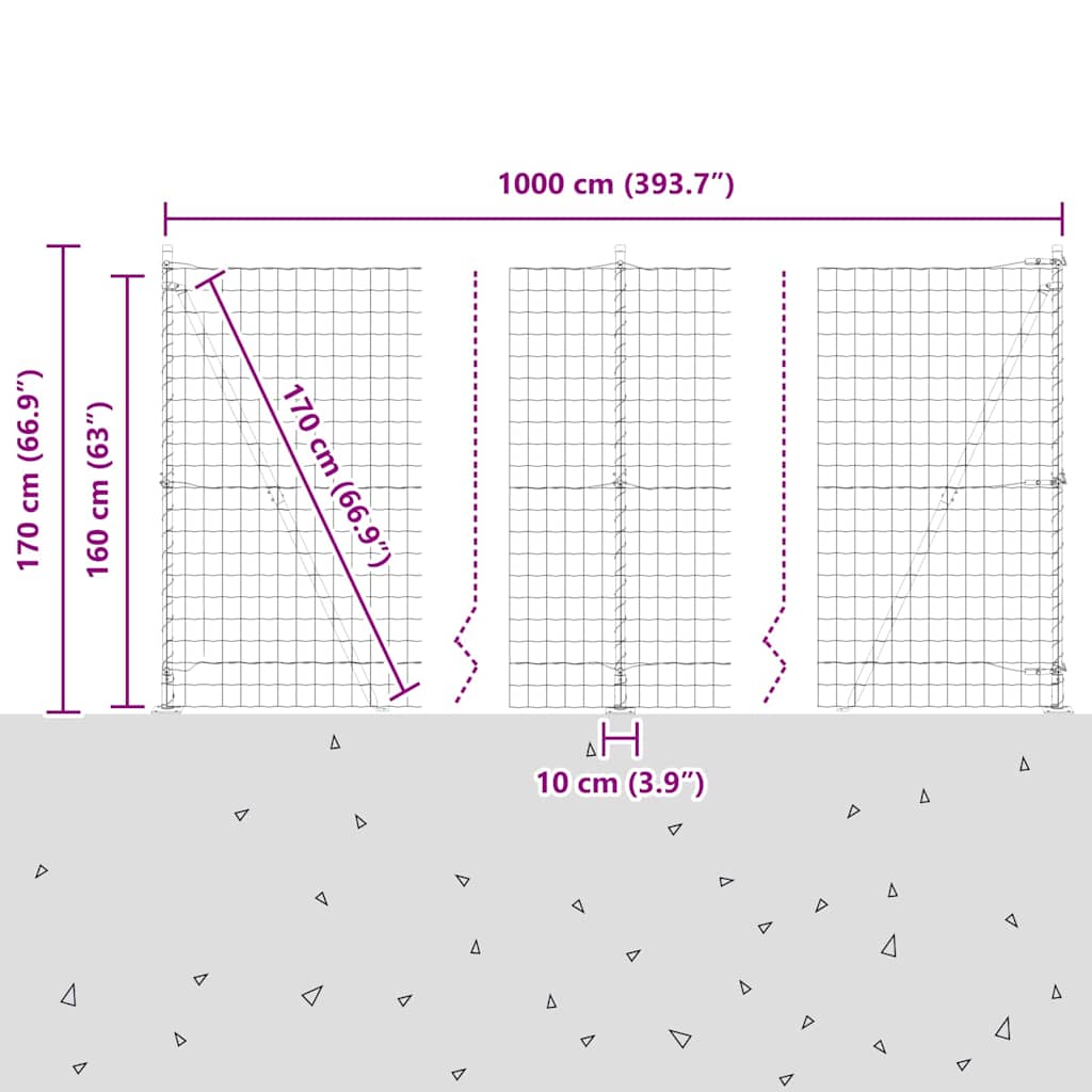 Plot s sloupkem Stříbrná 1,6 x 10 m Ocel - obrázek 16