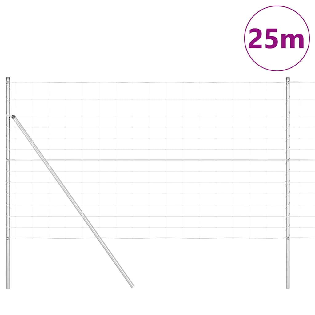 Thumbnail - vidaXL Feldzaun 1,4 x 25 m aus verzinktem Stahl