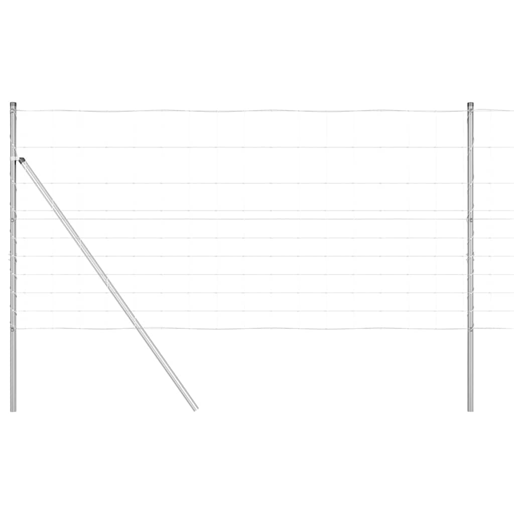 vidaXL Legelőkerítés Ezüst 50 x 1.2 m Horganyzott acél