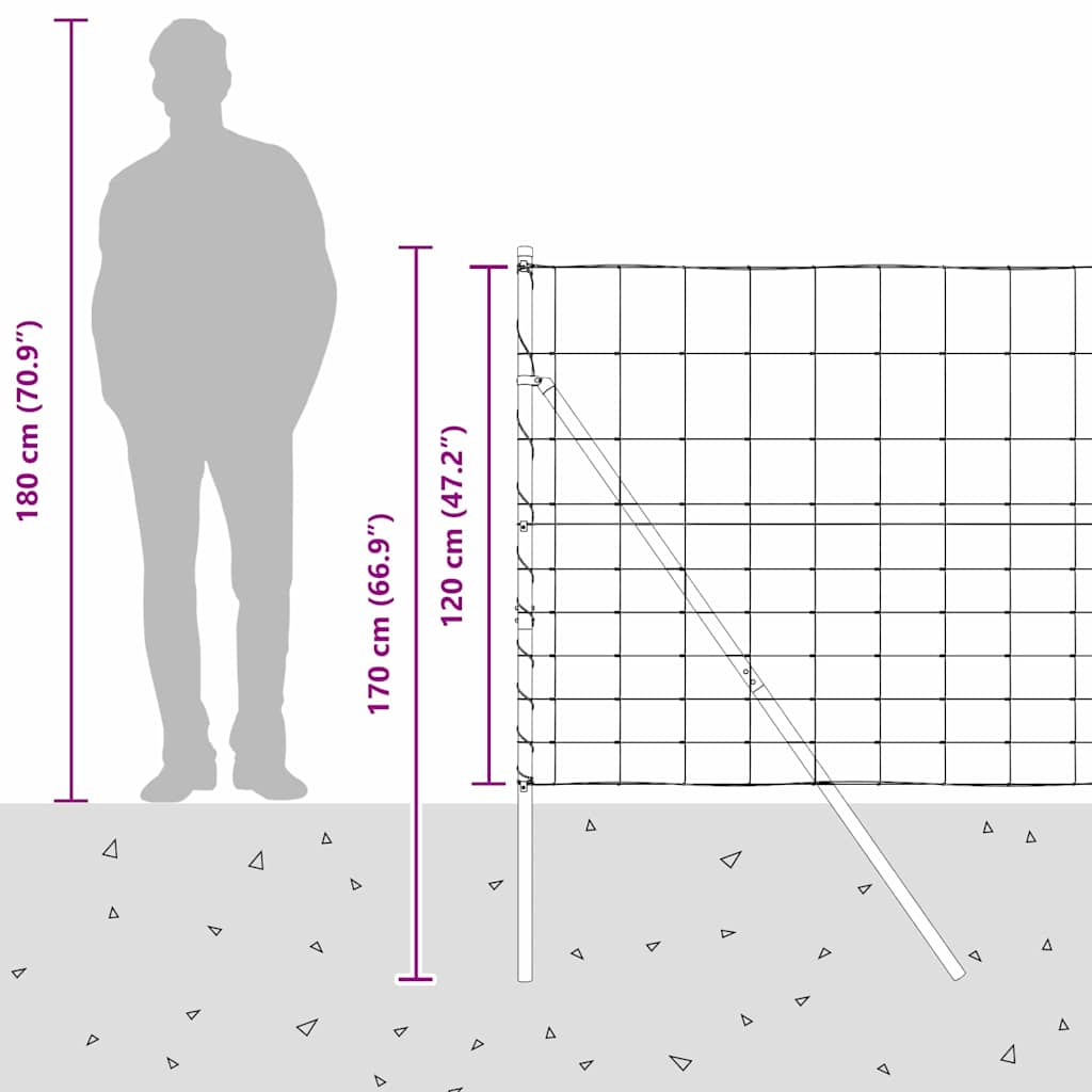 Plotový sloupek. Pozinkovaný 50 x 1,2 m Ocel - obrázek 15