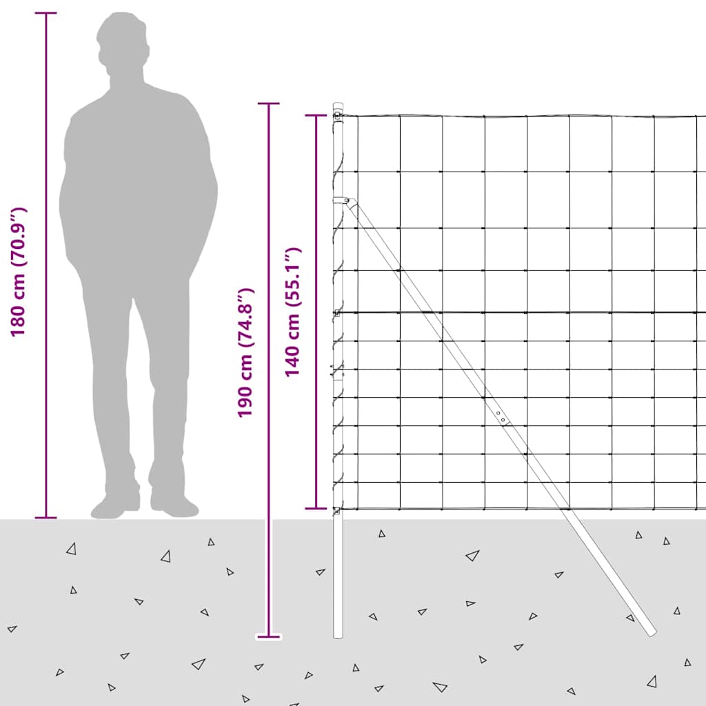 Plotový sloupek. Pozinkovaný 50 x 1,4 m Ocel - obrázek 15