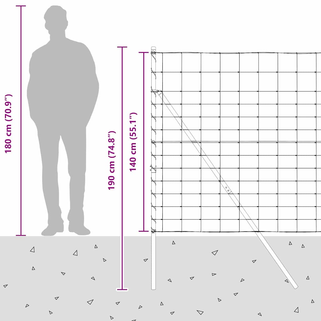 Plotový sloupek. Pozinkovaný 50 x 1,4 m Ocel - obrázek 15