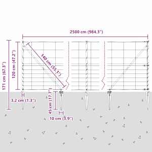 Plotový sloupek. Pozinkovaný 25 x 1,2 m Ocel - obrázek 14