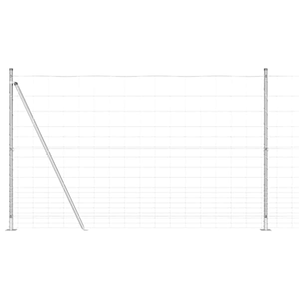 vidaXL Keevitatud Traat Aed Betoonalusega 25 x 1,5 m Tsingitud teras