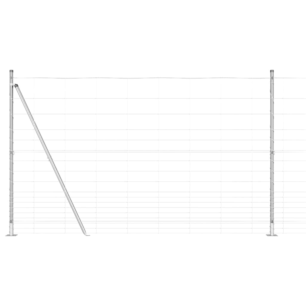 vidaXL Legelőkerítés Ezüst 25 x 1.5 m Horganyzott acél