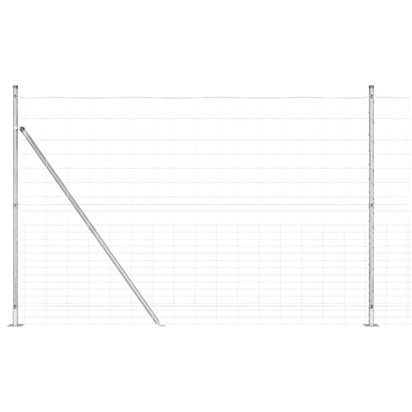 vidaXL Keevitatud Traat Aed Betoonalusega 25 x 1,6 m Tsingitud teras