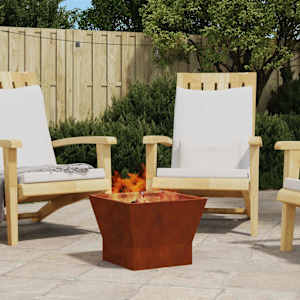 Ogenj Rjava 40 x 40 x 35 cm Vremensko odporno jeklo