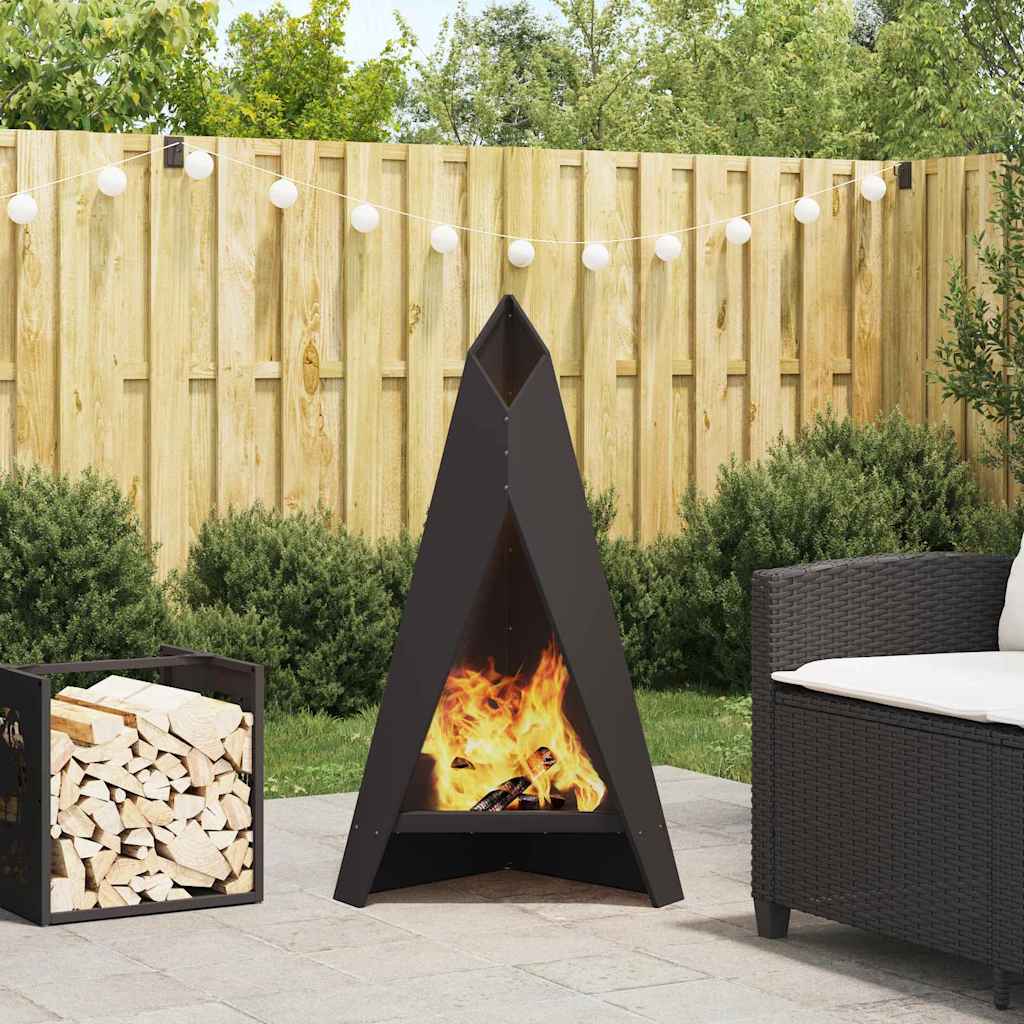 Bålsted Pyramid 58x36x100 cm Vejrbestandig Stål