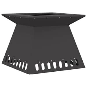 vidaXL Tulekauss Must 48 x 48 x 40 cm Ilmastikukindel teras