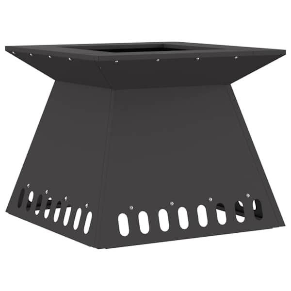 vidaXL Tulekauss Must 48 x 48 x 40 cm Ilmastikukindel teras