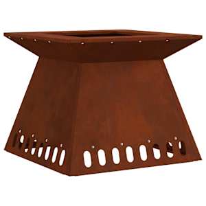 vidaXL Tulekauss Rooste 48 x 48 x 40 cm Ilmastikukindel teras
