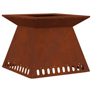 vidaXL Tulekauss Rooste 60 x 60 x 50 cm Ilmastikukindel teras