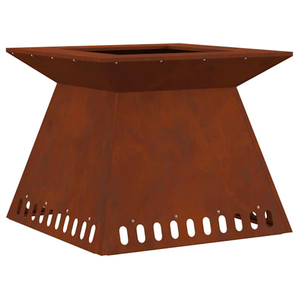 vidaXL Tulekauss Rooste 60 x 60 x 50 cm Ilmastikukindel teras