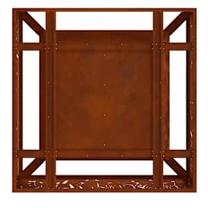 Ohniště Hnědá 80 x 80 x 30 cm Povětrnostně odolná ocel - obrázek 10