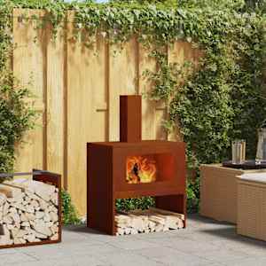 Ogenj Rjava 60 x 40 x 96 cm Vremensko odporno jeklo