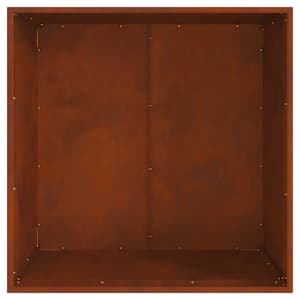 Ohniště Hnědá 80 x 80 x 43 cm Povětrnostně odolná ocel - obrázek 8