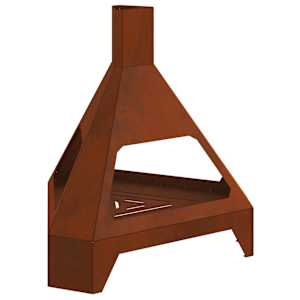vidaXL Tulekauss Rooste 50 x 43 x 52 cm Ilmastikukindel teras