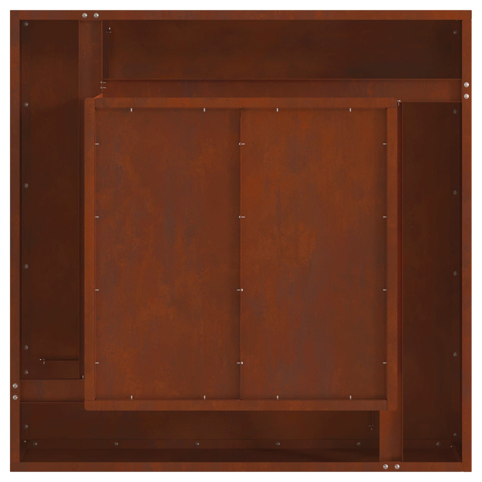 Tulisija Ruskea 80 x 80 x 40 cm Kulunut Teräs - Image 10