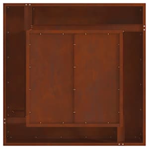 Ohniště Hnědá 80 x 80 x 40 cm Povětrnostně odolná ocel - obrázek 10