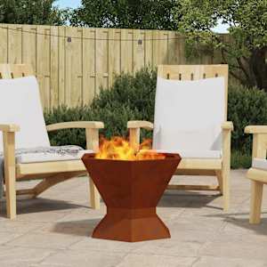 Ogenj Rjava 50 x 50 x 40 cm Vremensko odporno jeklo