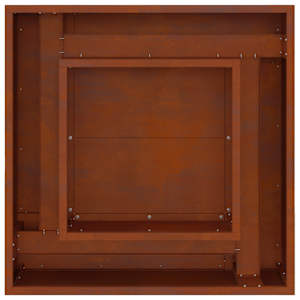 Ohniště Hnědá 80 x 80 x 40 cm Povětrnostně odolná ocel - obrázek 7