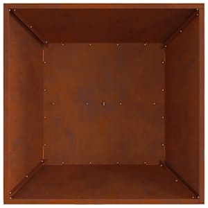 Ohniště Rezavá 80 x 80 x 40 cm Povětrnostně odolná ocel - obrázek 7