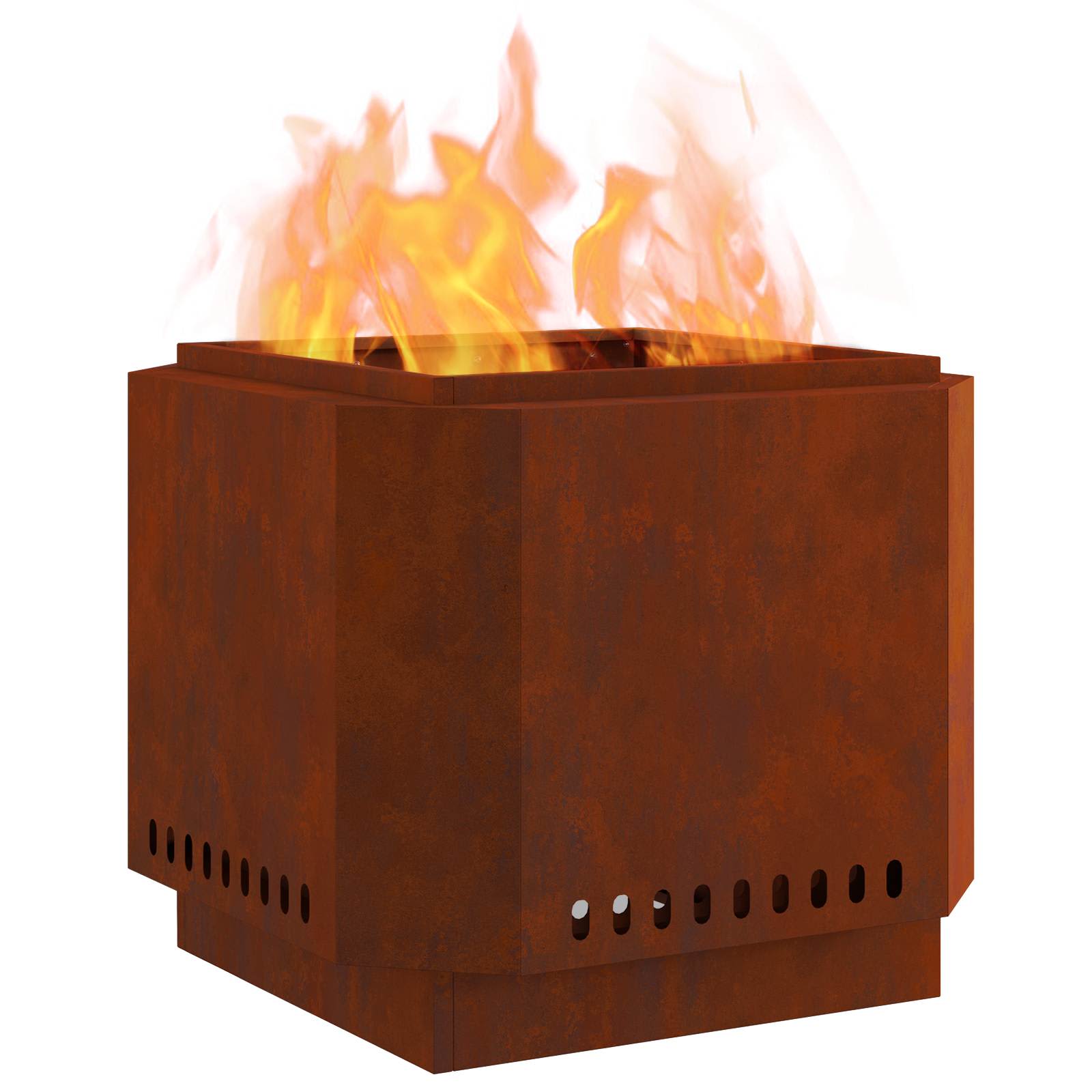 Savuuttomat nuotio Ruskea 58 x 58 x 51 cm Kulunut Teräs - Image 3