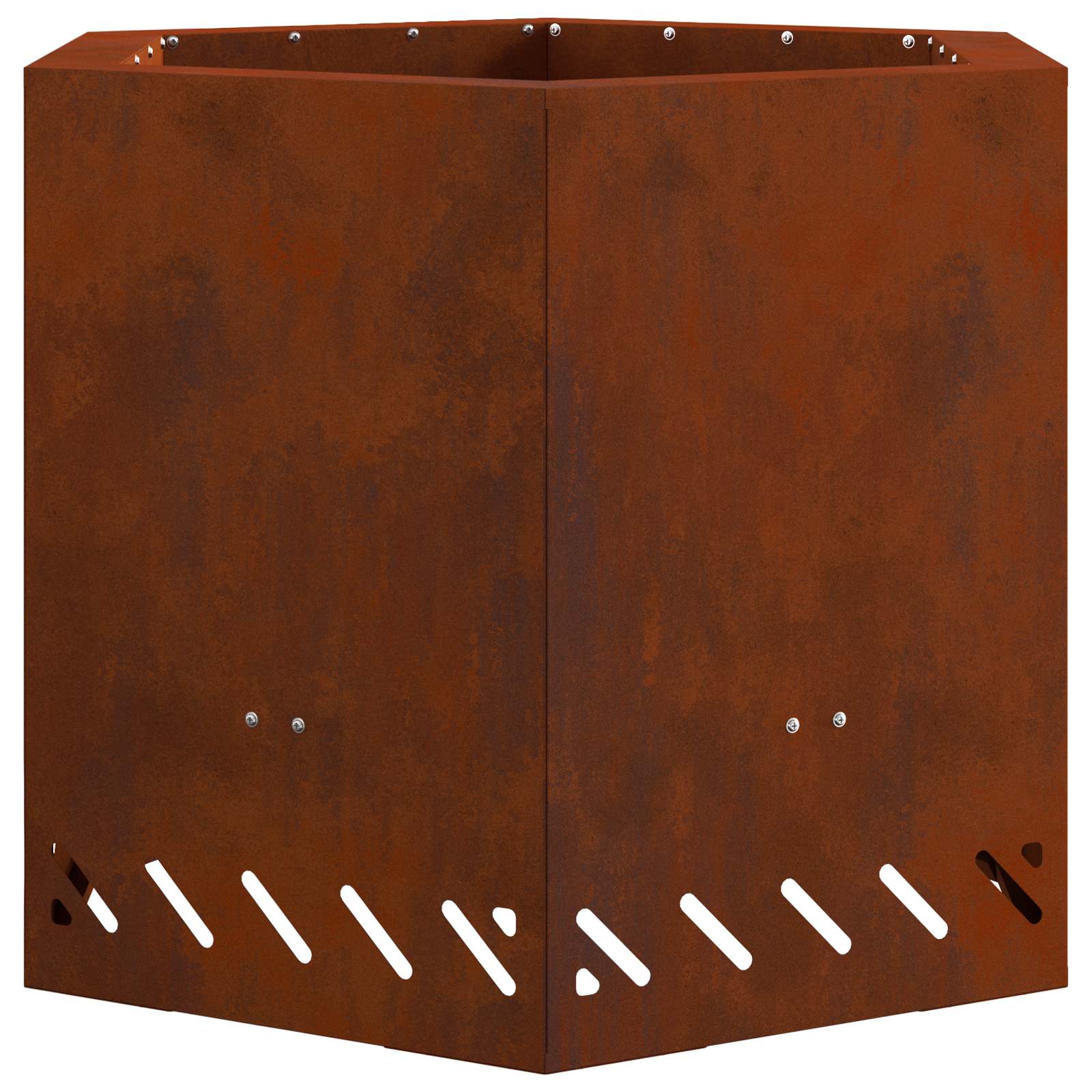 VidaXL Rookloze Vuurschaal Bruin 58 X 58 X 51 Cm Cortenstaal