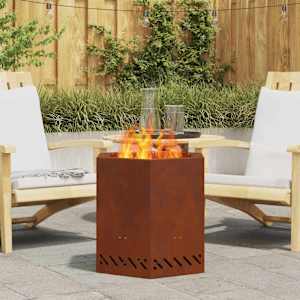 Peč za ogenj brez dima Rjava 48 x 48 x 51 cm