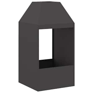 vidaXL Tulekauss Must 50 x 50 x 100 cm Ilmastikukindel teras