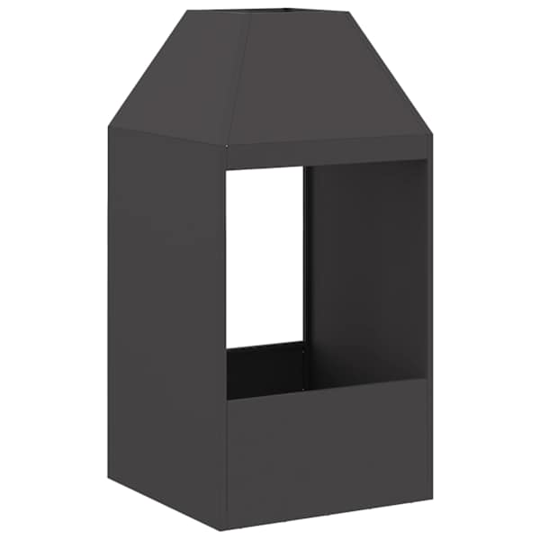 vidaXL Tulekauss Must 50 x 50 x 100 cm Ilmastikukindel teras