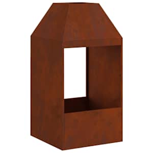 vidaXL Tulekauss Rooste 50 x 50 x 100 cm Ilmastikukindel teras