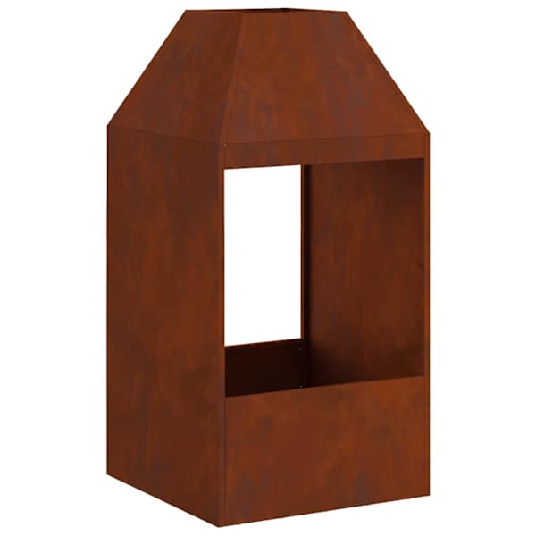 vidaXL Tulekauss Rooste 50 x 50 x 100 cm Ilmastikukindel teras