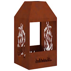 vidaXL Tulekauss Rooste 50 x 50 x 100 cm Ilmastikukindel teras