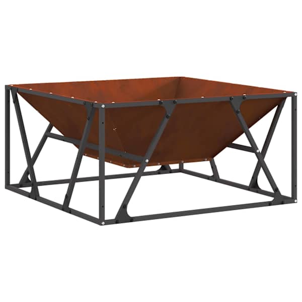 vidaXL Tulekauss Rooste 80 x 80 x 40 cm terase t&uuml;&uuml;p