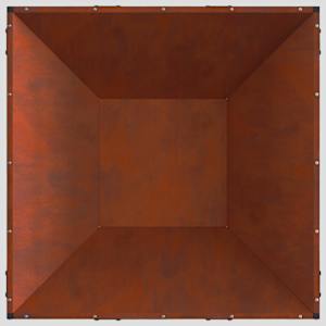 Ohniště Hnědá 80 x 80 x 40 cm Povětrnostně odolná ocel - obrázek 8