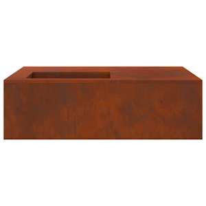 Ohniště Hnědá 100 x 100 x 30 cm Povětrnostně odolná ocel - obrázek 7