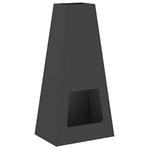 vidaXL Tulekauss Must 50 x 35 x 100 cm Ilmastikukindel teras