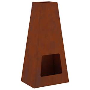 vidaXL Tulekauss Rooste 50 x 35 x 100 cm Ilmastikukindel teras