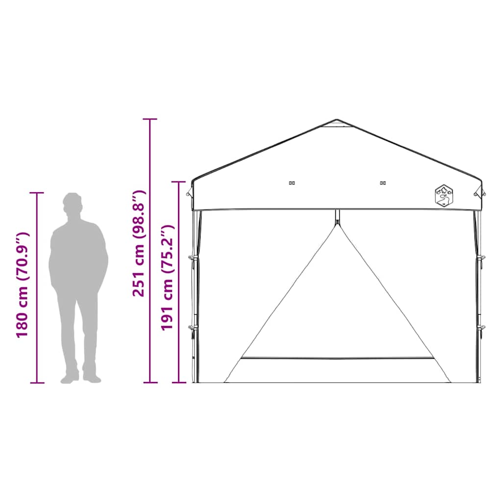 Luifeltent Groen 300 x 300 x 227 / 236 / 245 cm Oxford stof image 12